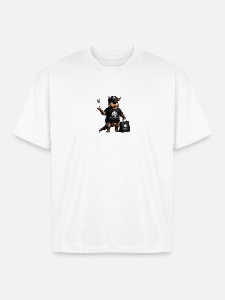 Coin armadillo LLC Tee - Boxy Fit Unisex T-Shirt - white