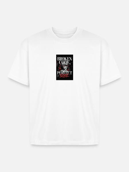 Broken Code, Perfect Soul - Boxy Fit Unisex T-Shirt - white