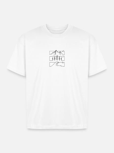 Sketches of Serenity - Boxy Fit Unisex T-Shirt - white