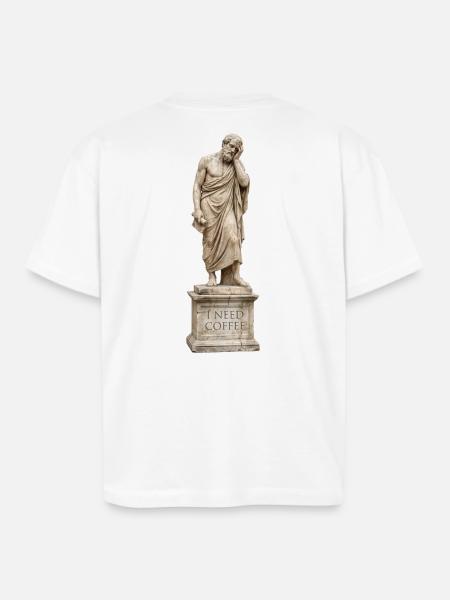 Ancient Sage Coffee Crave - Boxy Fit Unisex T-Shirt - white