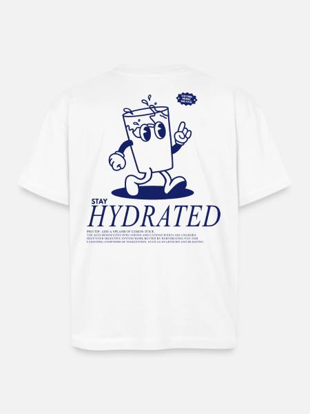 Stay Hydrated - Drink Your Water - Boxy Fit Unisex T-Shirt - white