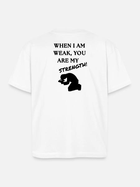 Strength Burst Comic Style - Boxy Fit Unisex T-Shirt - white