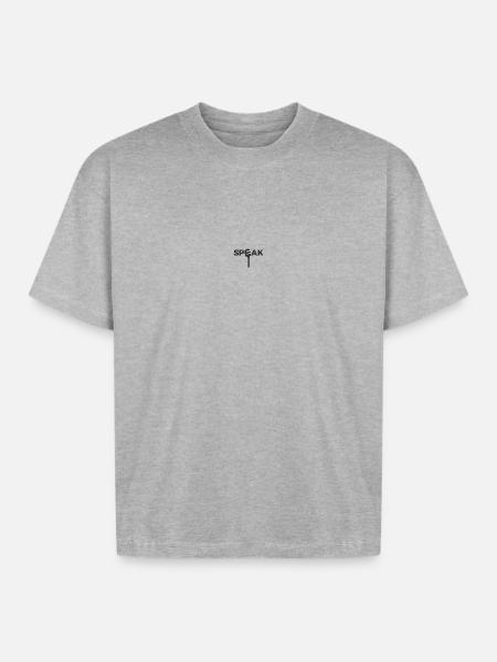 speak - Boxy Fit Unisex T-Shirt - heather gray