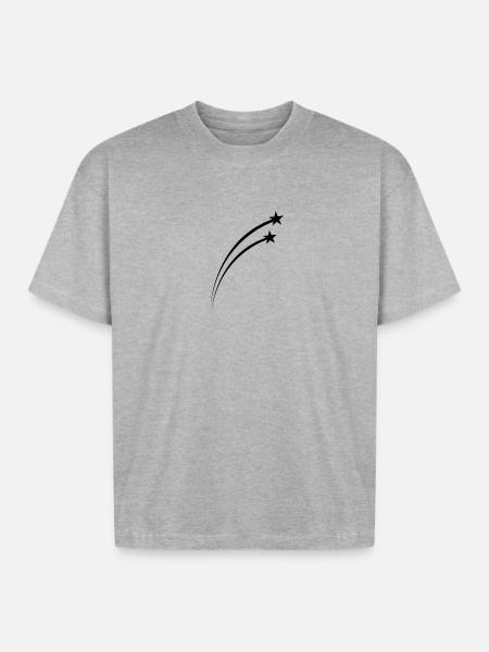 Twin Shooting Star Meteor Arc - Boxy Fit Unisex T-Shirt - heather gray