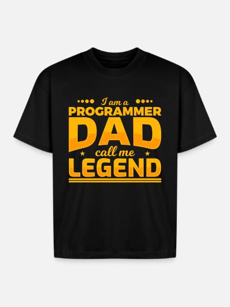 Programmer Father - Boxy Fit Unisex T-Shirt - black