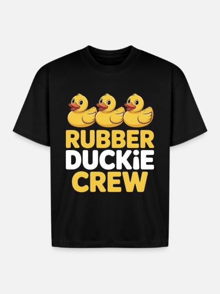Rubber Duckie Crew - Boxy Fit Unisex T-Shirt - black