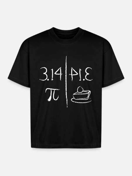 Pi Mirrors Pie - Boxy Fit Unisex T-Shirt - black
