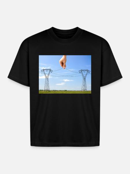 Don't Touch! - Boxy Fit Unisex T-Shirt - black