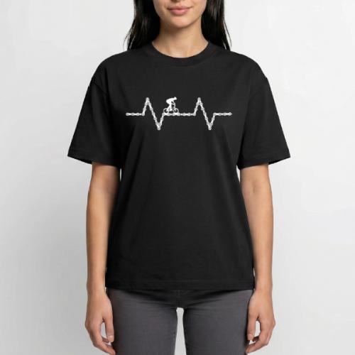 bmx bike heartbeat - Boxy Fit Unisex T-Shirt