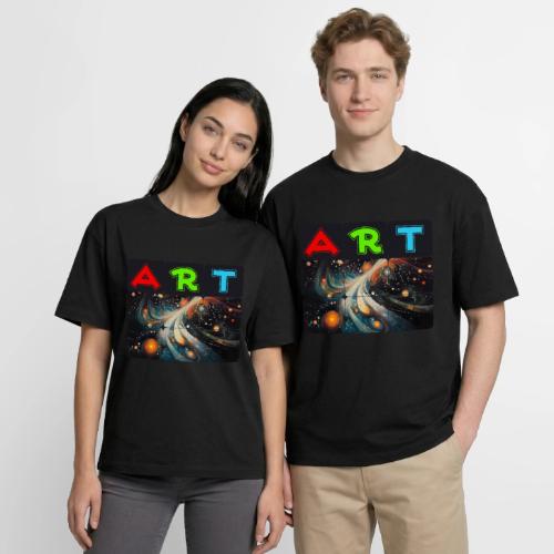 Swirls of Colorful Art - Boxy Fit Unisex T-Shirt