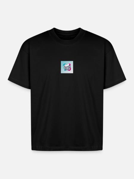 Unique Tees Bold Logo - Boxy Fit Unisex T-Shirt - black