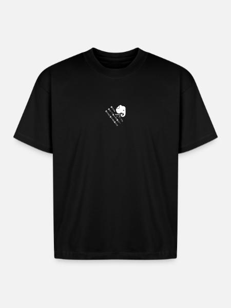 Acoli Side TV Graphic Pattern - Boxy Fit Unisex T-Shirt - black