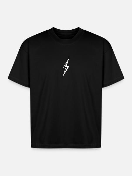 Lightning Bolt - Boxy Fit Unisex T-Shirt - black