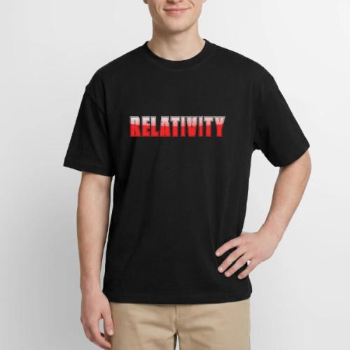 Relativity Science Typography Design - Boxy Fit Unisex T-Shirt