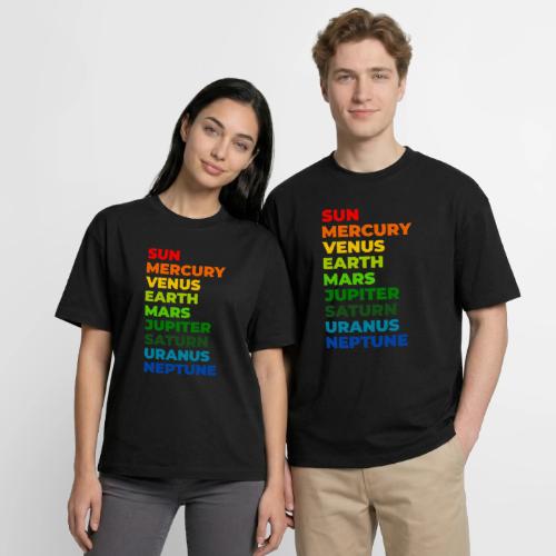 Color the solar system - Boxy Fit Unisex T-Shirt