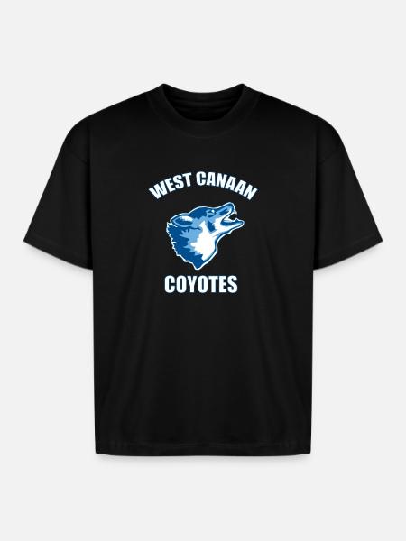 West Canaan Coyotes - Boxy Fit Unisex T-Shirt - black