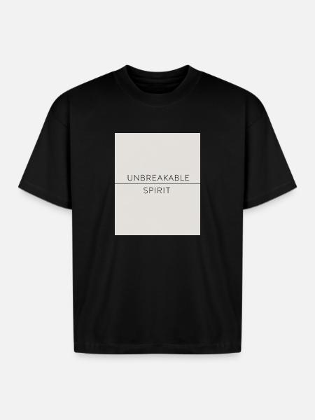 Unbreakable Spirit Motivational Minimal Shirt - Boxy Fit Unisex T-Shirt - black