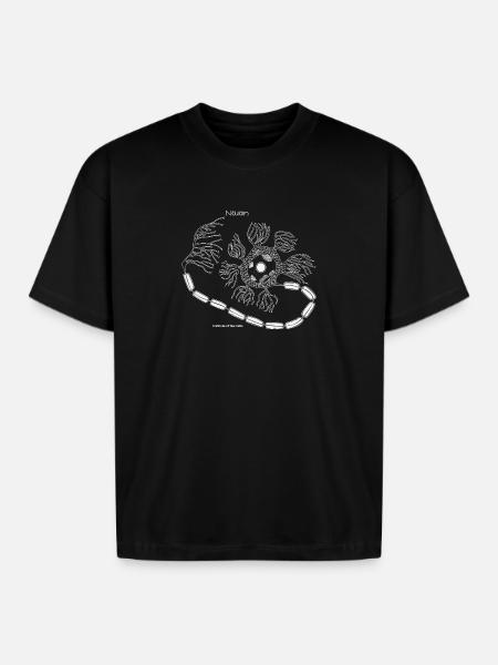 Neuron Cell Art - Boxy Fit Unisex T-Shirt - black