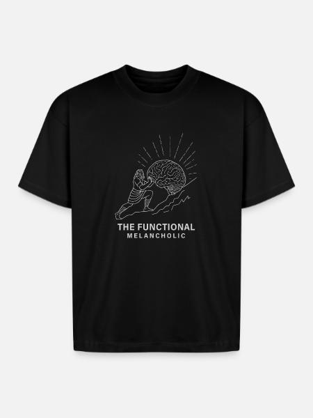 The Functional Melancholic - Boxy Fit Unisex T-Shirt - black