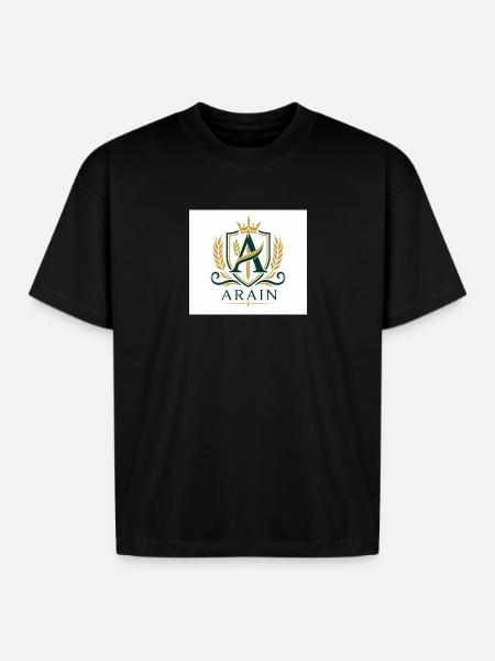 Arain Pride - Premium Punjabi Heritage Graphic - Boxy Fit Unisex T-Shirt - black