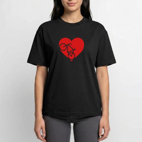 heart_bicycle_cutout - Boxy Fit Unisex T-Shirt