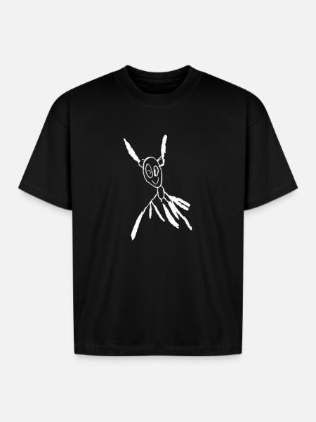 Child's Alien - white - Boxy Fit Unisex T-Shirt - black
