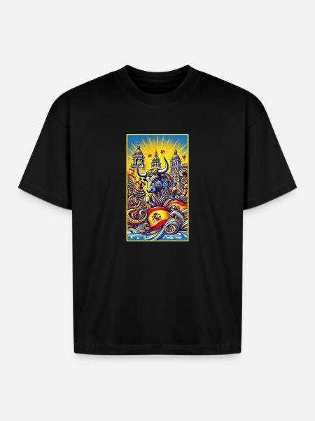 Spanien Stier Espana Design - Boxy Fit Unisex T-Shirt - black
