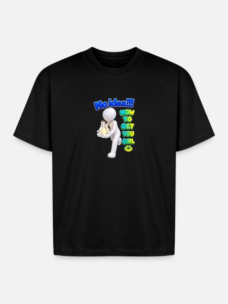No Idea - Boxy Fit Unisex T-Shirt - black