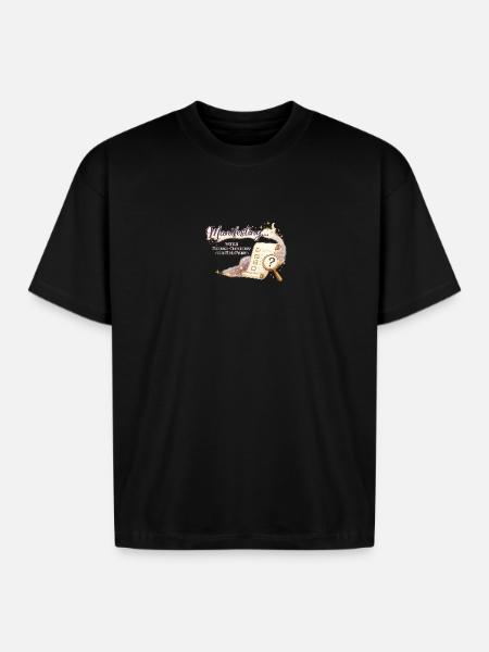 Manifesting Magic Checklist - Boxy Fit Unisex T-Shirt - black