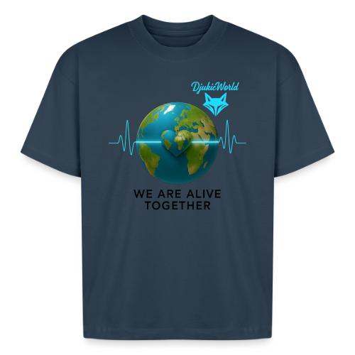 Alive We Live Together bez pozad - Boxy Fit Unisex T-Shirt