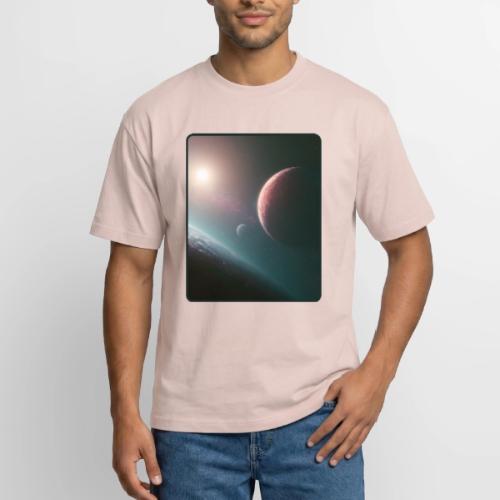 Deep Space Planet Horizon Art - Boxy Fit Unisex T-Shirt