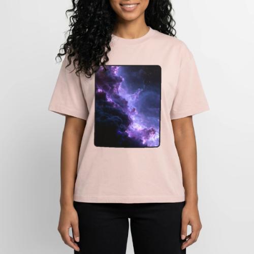 Purple Nebula Space Design - Boxy Fit Unisex T-Shirt