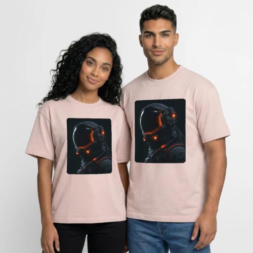 Futuristic Astronaut Helmet - Boxy Fit Unisex T-Shirt