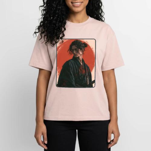 Samurai Beneath the Red Sun - Boxy Fit Unisex T-Shirt