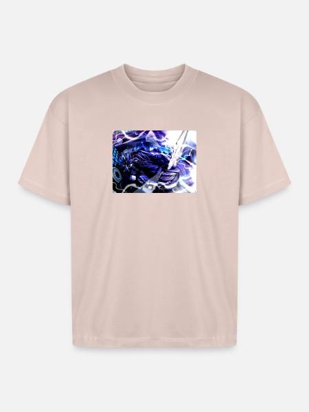 Moonlit Oni Blade - Boxy Fit Unisex T-Shirt - blush pink