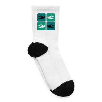 Swimming design - Tennis Socks - white - Right