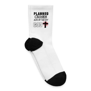 Faith-Based Inspirational Religious Design - Tennis Socks - white - Right