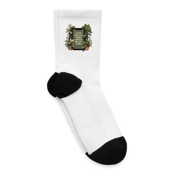 Less Screen Time More Green Time - Tennis Socks - white - Right
