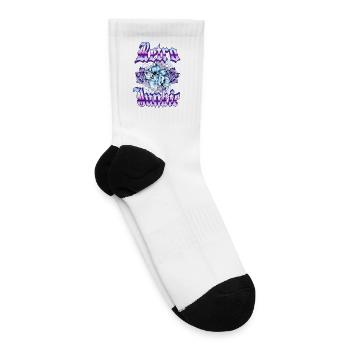 Retro Floral Vibes - Tennis Socks - white - Right