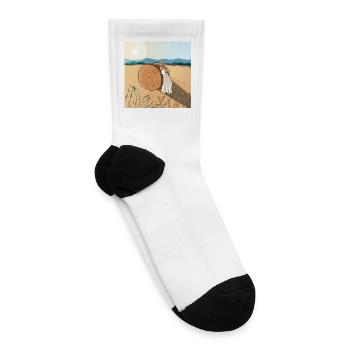 Sunlit Valley in White Dress - Tennis Socks - white - Right