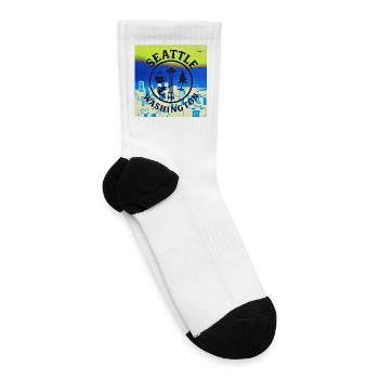 Seattle, Washington (G) - Tennis Socks - white - Right