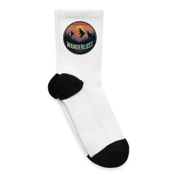 Mountain Sunset Wilderness Badge - Tennis Socks - white - Right