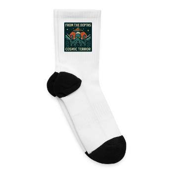 Cosmic Octopus UFO Adventure - Tennis Socks - white - Right