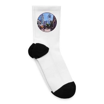 Boston MA - Quincy Market - Tennis Socks - white - Right