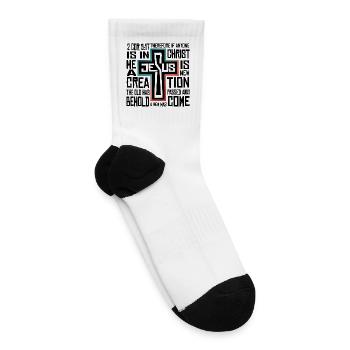 Bold Cross Jesus Graphic Design - Tennis Socks - white - Right