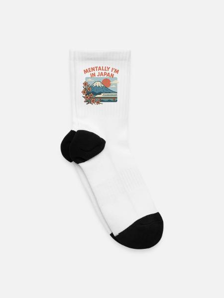 Mentally in Japan Scene - Tennis Socks - white