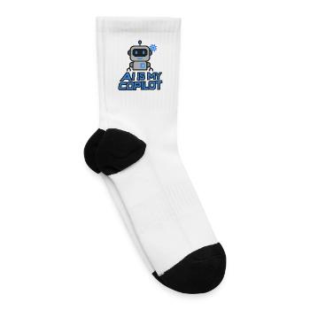 Ai Is My Copilot - Tennis Socks - white - Right