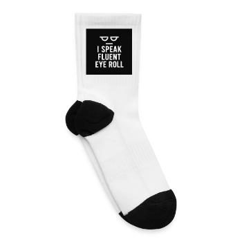 I Speak Fluent Eye Roll - Tennis Socks - white - Right