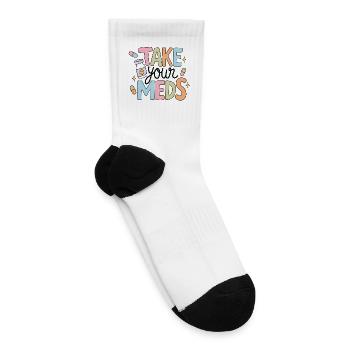 Take Your Meds - Tennis Socks - white - Right