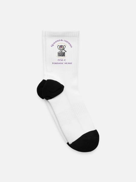 Forensic Nurse IVSEC Emblem - Tennis Socks - white
